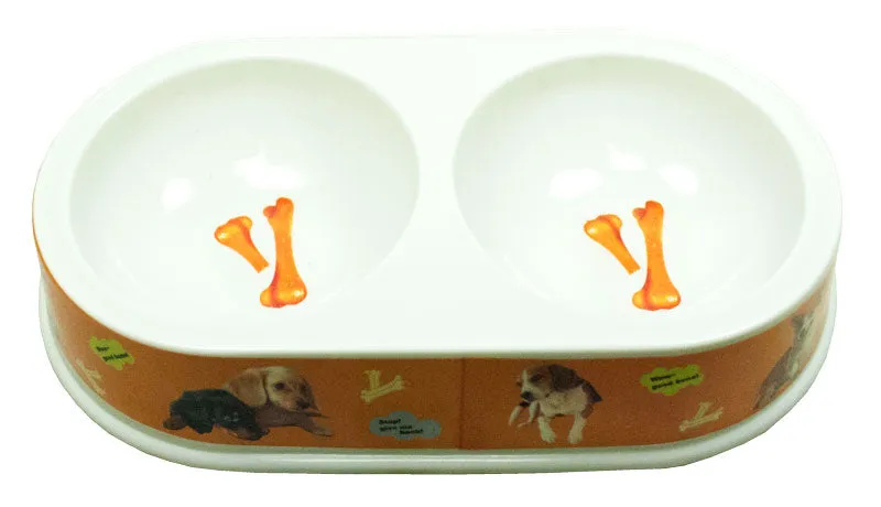 11" Double Dish Dog Bowl