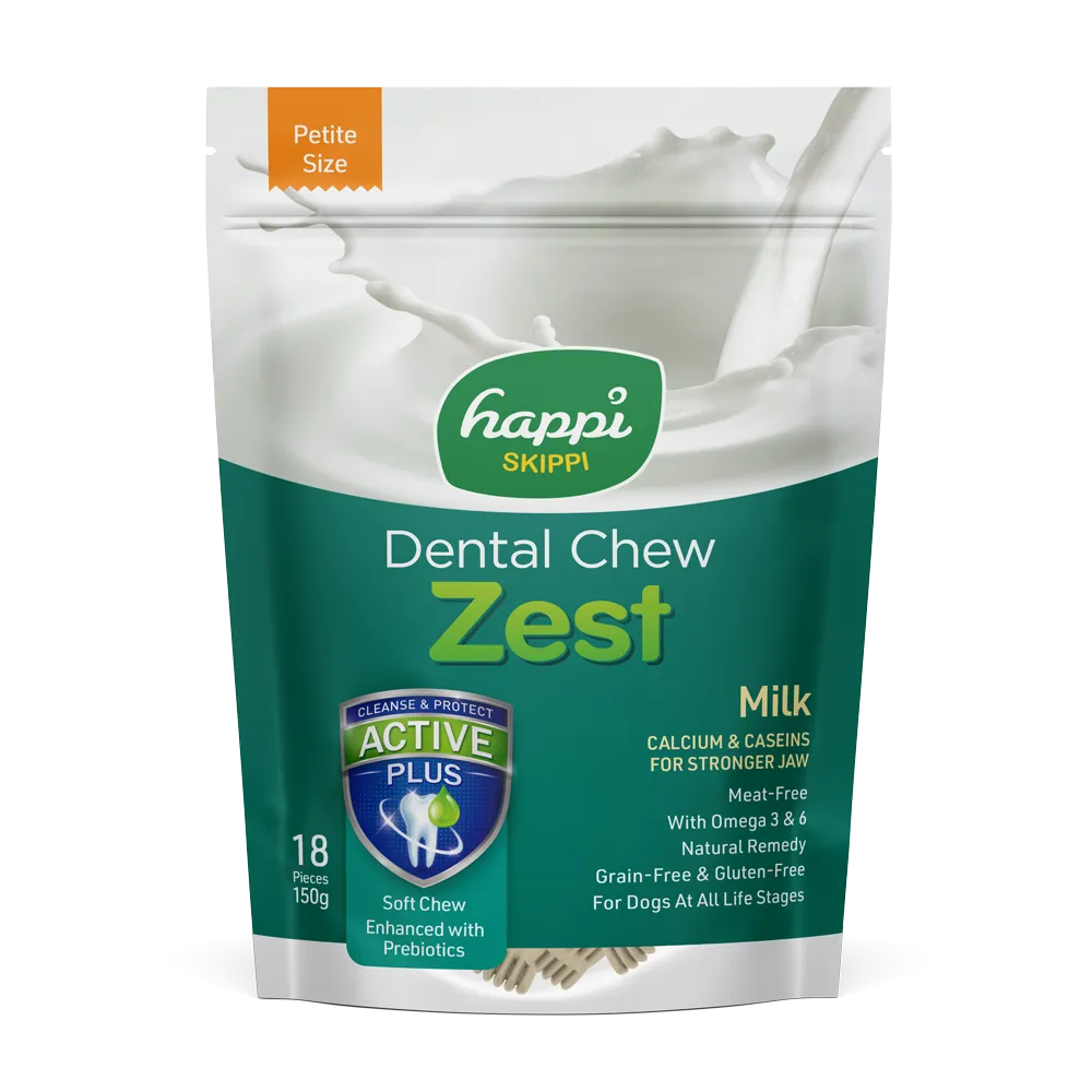 20% OFF: Happi Skippi Zest Milk Dental Chews For Dogs