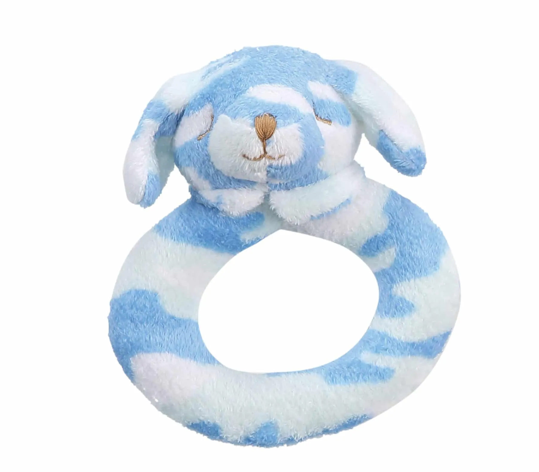 Angel Dear Blue Camo Puppy Rattle