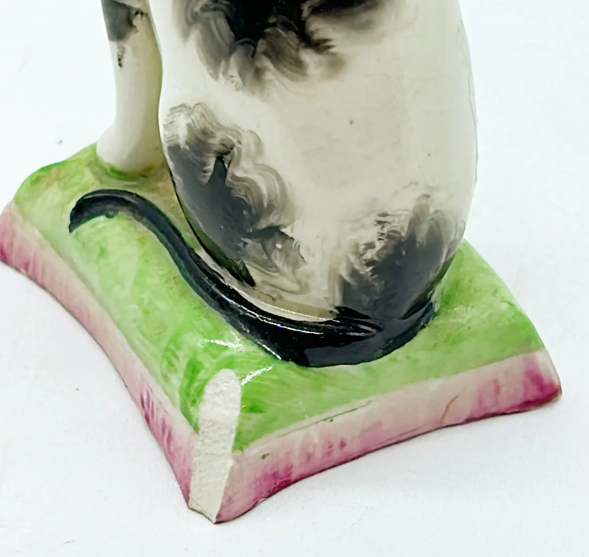 Antique signed Staffordshireware England and numbered kitty figure