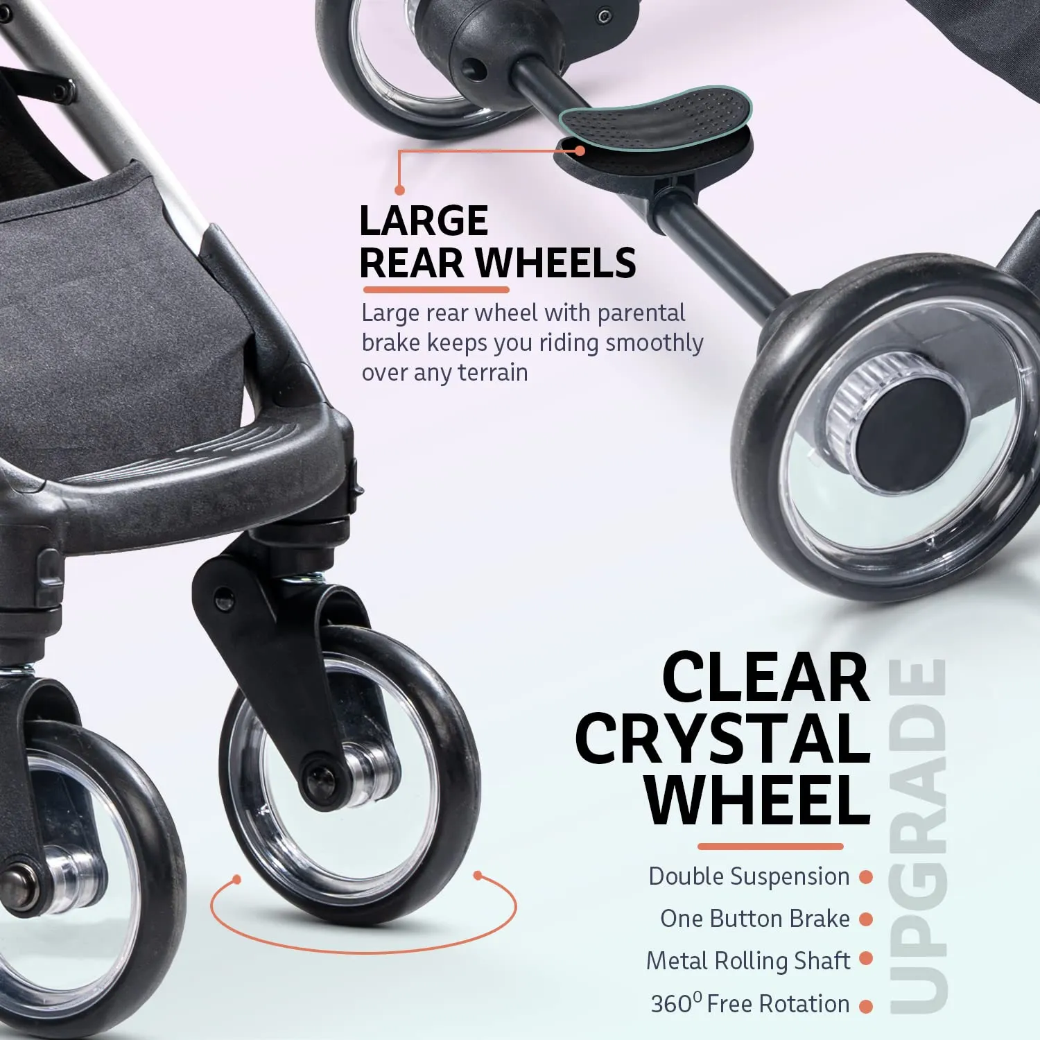 Baybee Infant Baby Pram Stroller for Babies, Foldable Baby Stroller with Aluminium Frame,