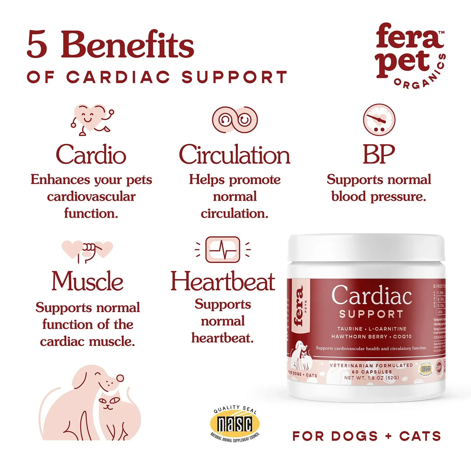 Fera Pet Organics Cardiac Support For Dogs & Cats