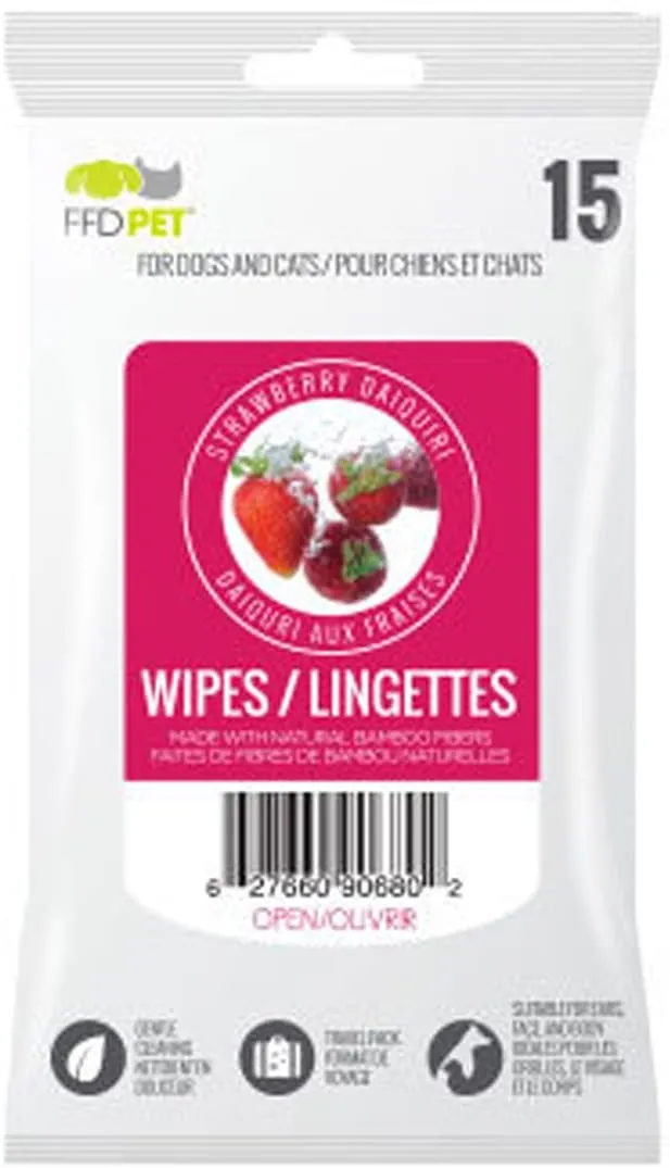 FFD Pet Wipes in Portable 15 Pack
