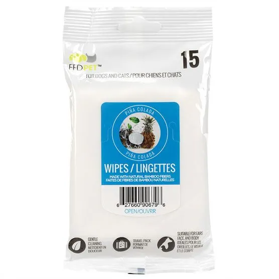 FFD Pet Wipes in Portable 15 Pack