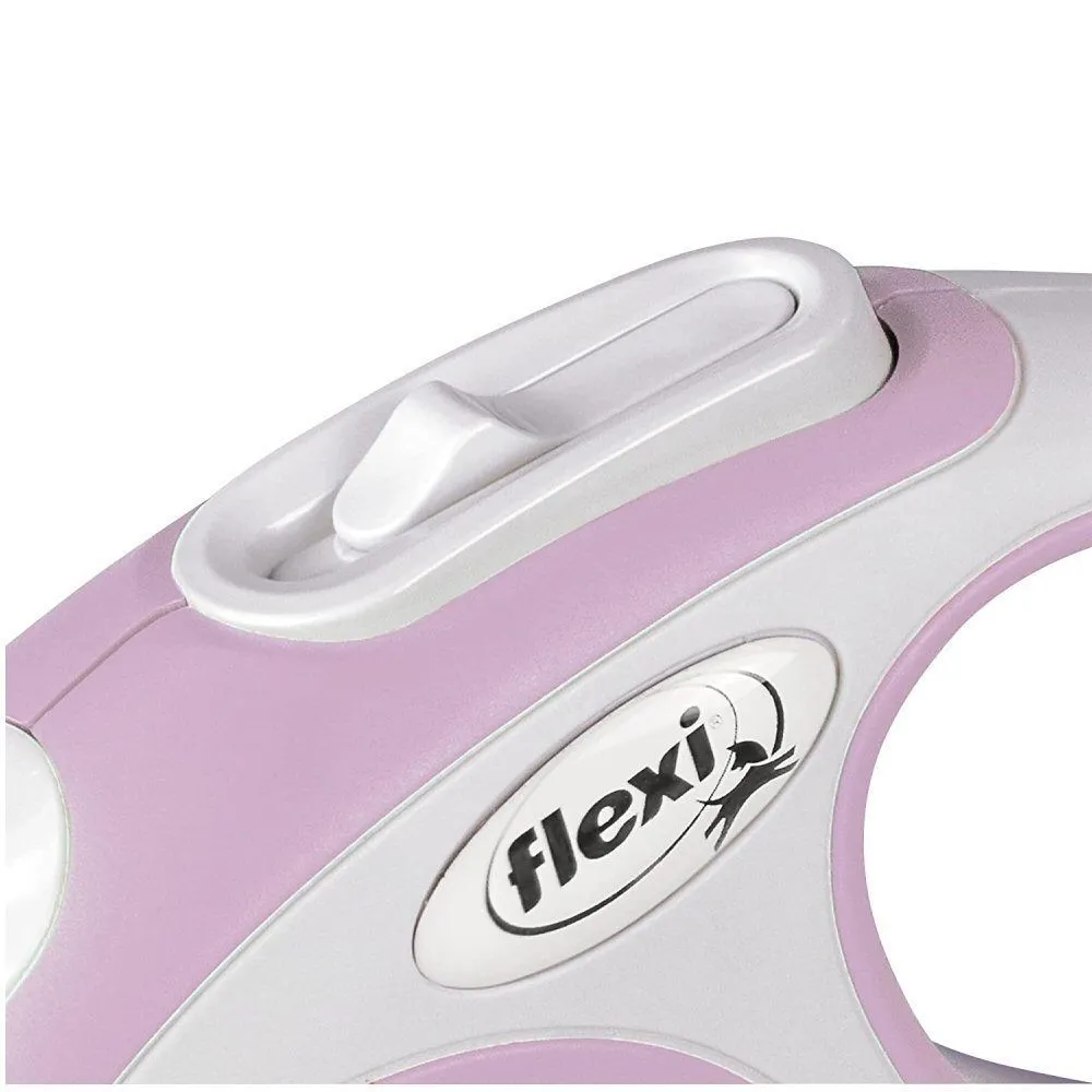 Flexi 5m Small Rose New Comfort Tape Retractable Dog Lead