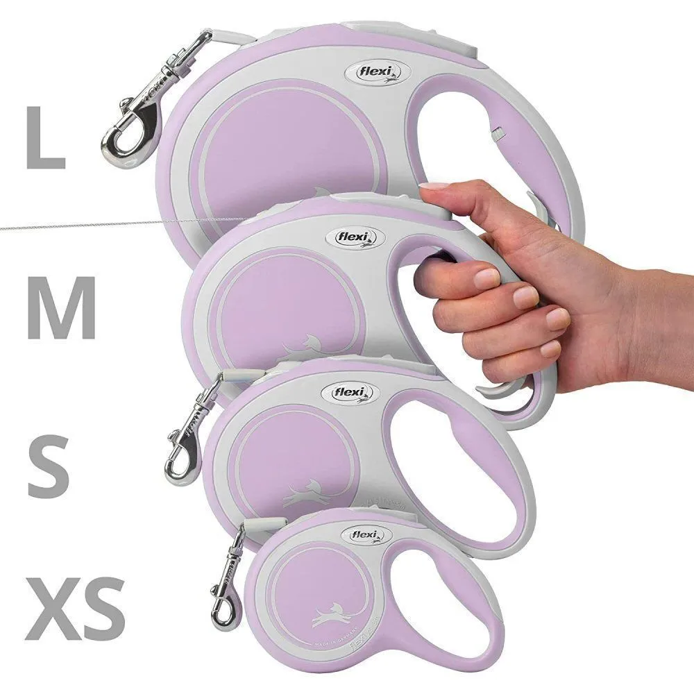 Flexi 5m Small Rose New Comfort Tape Retractable Dog Lead