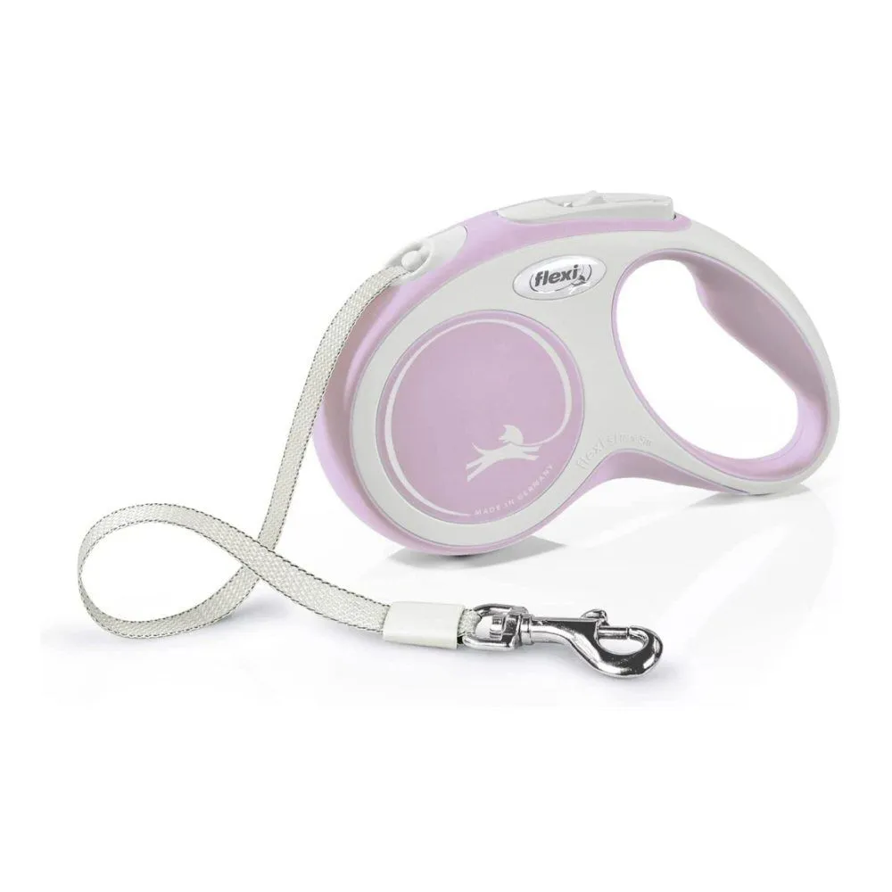 Flexi 5m Small Rose New Comfort Tape Retractable Dog Lead