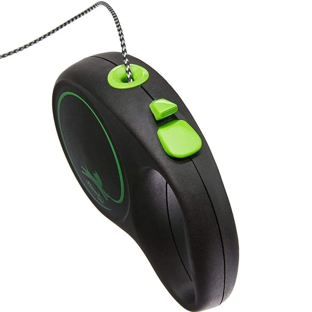 Flexi Green Black Design Cord Retractable Dog Lead