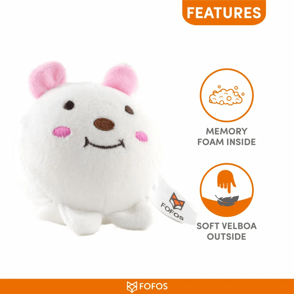 Fofos Slow Rising Animal Toy Set for Dogs (White)