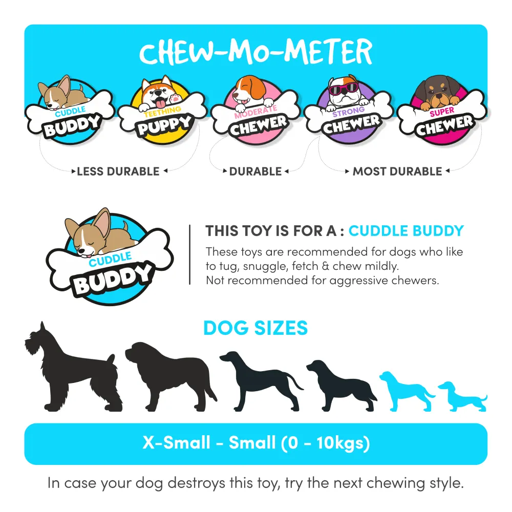 Fofos Slow Rising Animal Toy Set for Dogs (White)