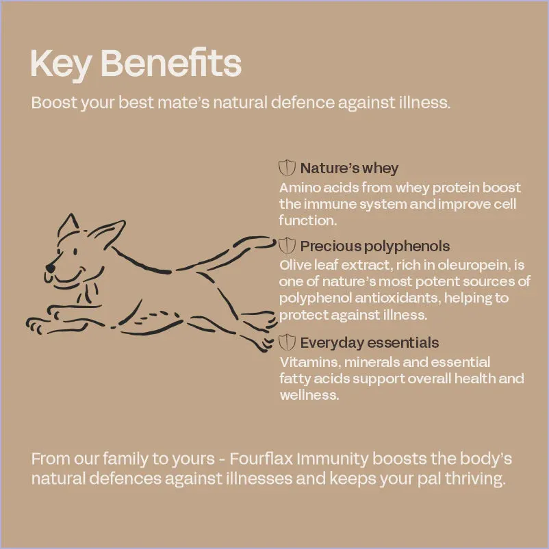 Fourflax Immunity Nutritional Powder Supplement For Dogs