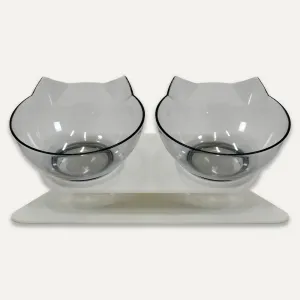 Goo-eez Ergonomic Double Bowl Cat Feeder