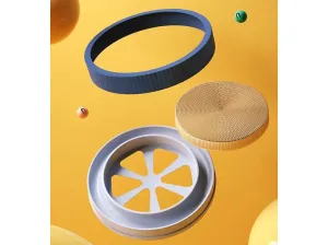 HOOPET Round Cat Scratch Plate (Mist Grey Blue) XL As photo 450mmX70mm