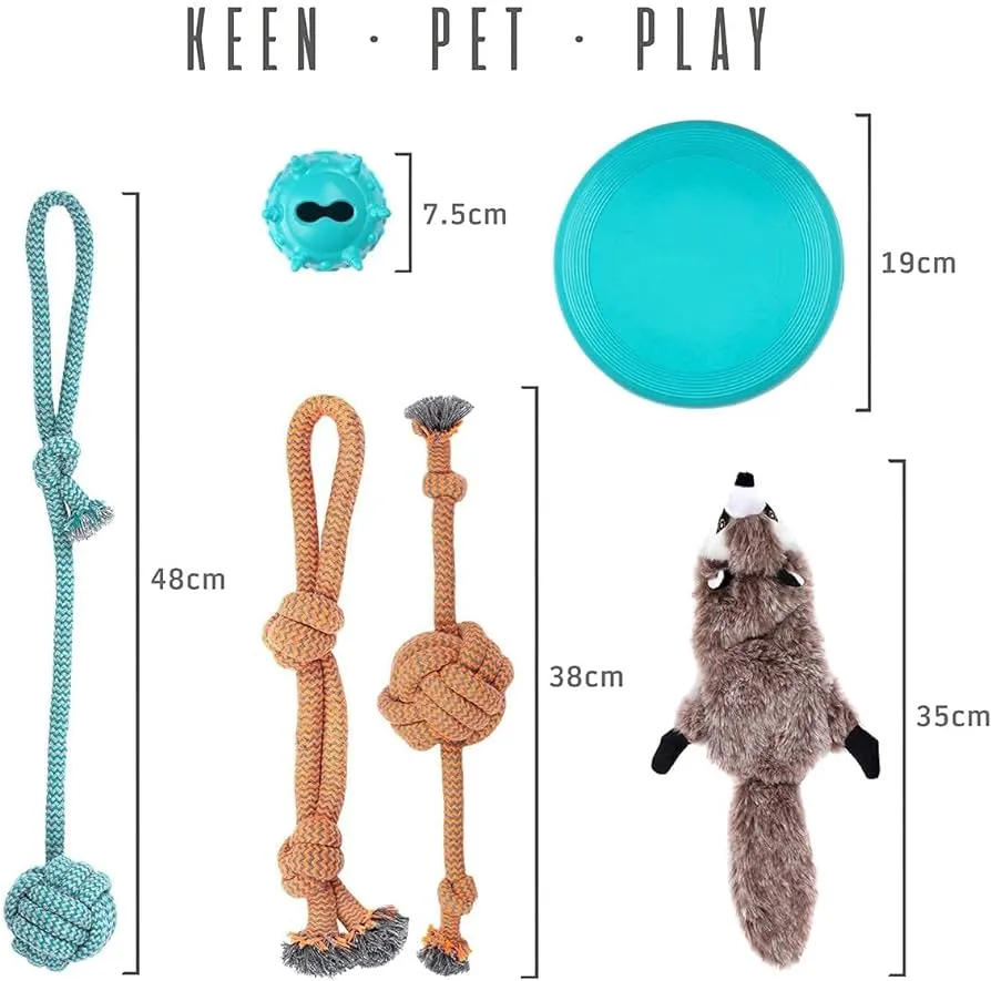 Keen.Pet.Play Dog Toys Pack of 6