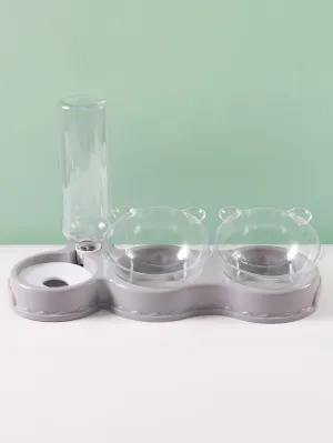 Multifunctional Double Bowl Pet Waterer