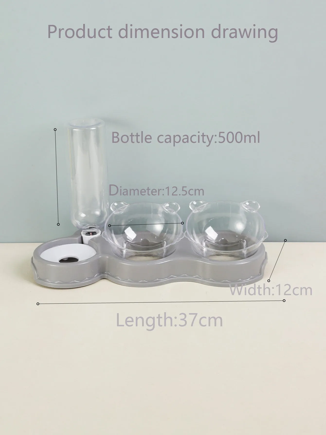 Multifunctional Double Bowl Pet Waterer