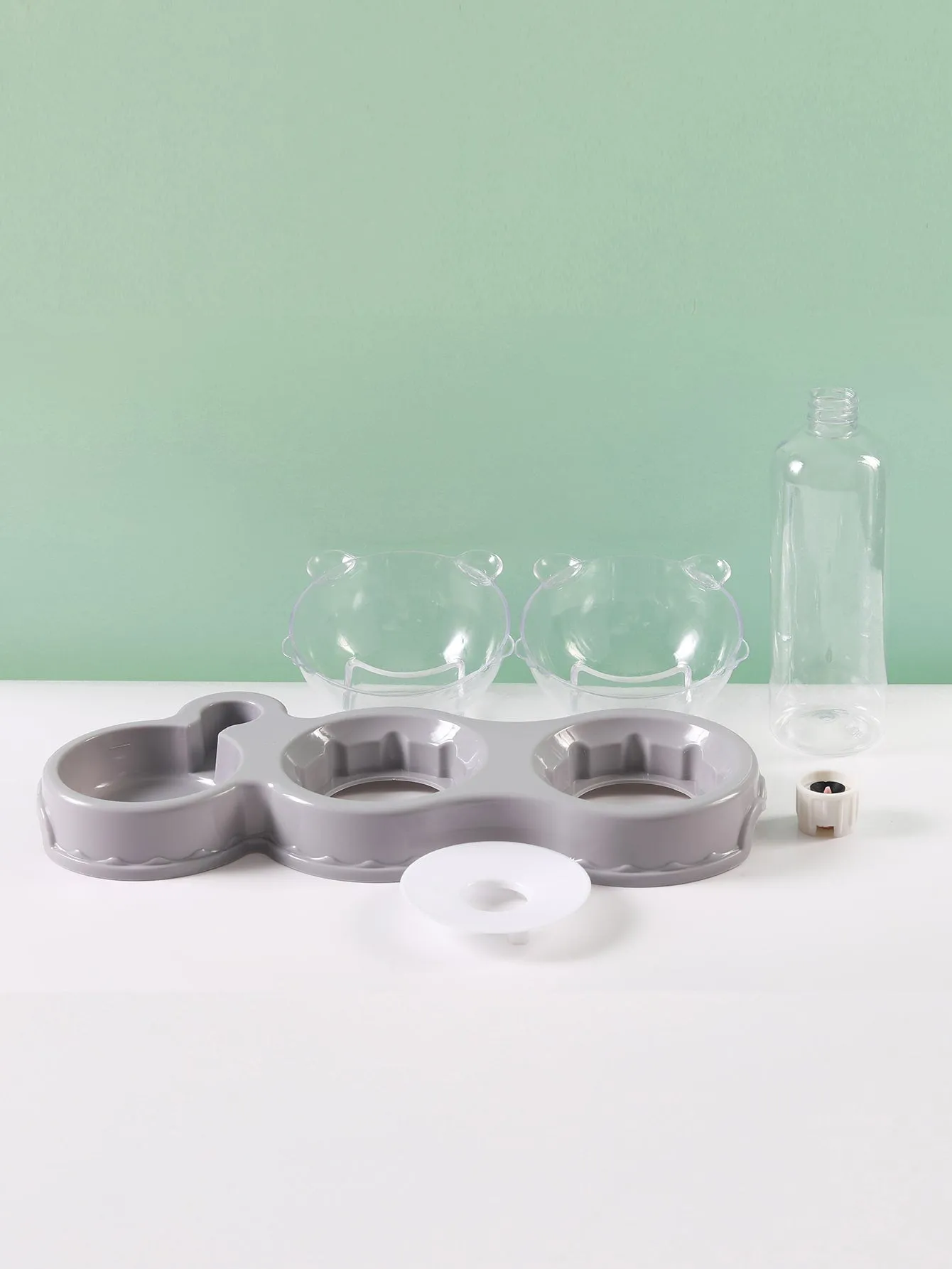 Multifunctional Double Bowl Pet Waterer