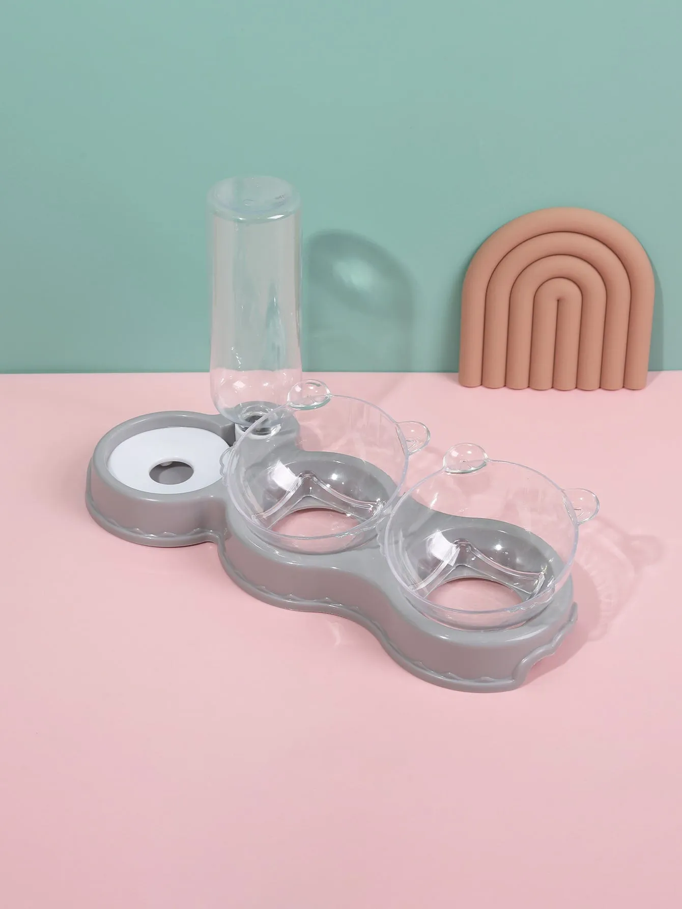 Multifunctional Double Bowl Pet Waterer