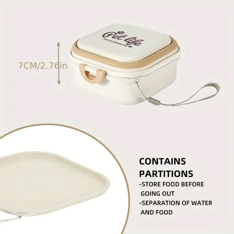 Portable DoubleLayer Pet Bowls perfect for Outdoor Traveling
