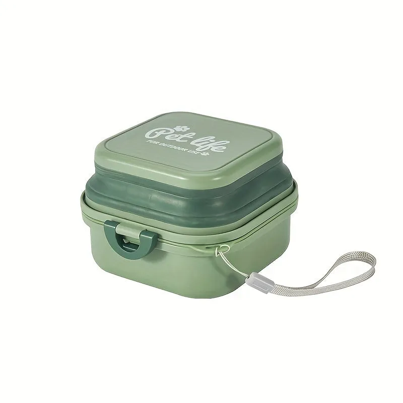 Portable DoubleLayer Pet Bowls perfect for Outdoor Traveling