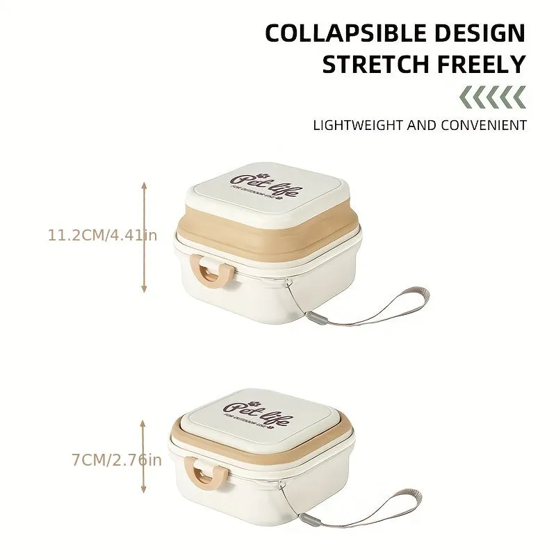 Portable DoubleLayer Pet Bowls perfect for Outdoor Traveling