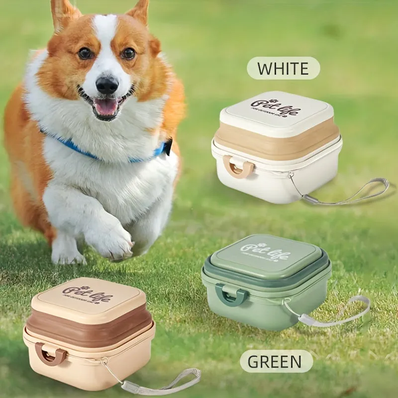 Portable DoubleLayer Pet Bowls perfect for Outdoor Traveling