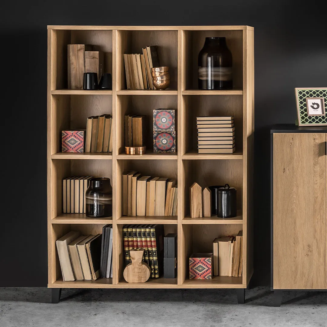 Simple Low Bookcase  - Oak